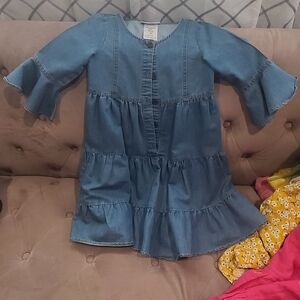 Girls size 6x blue jean dress